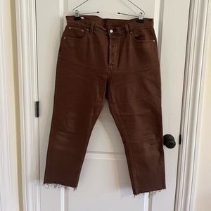 Gap Brown Cheeky Straight High Rise Jeans
